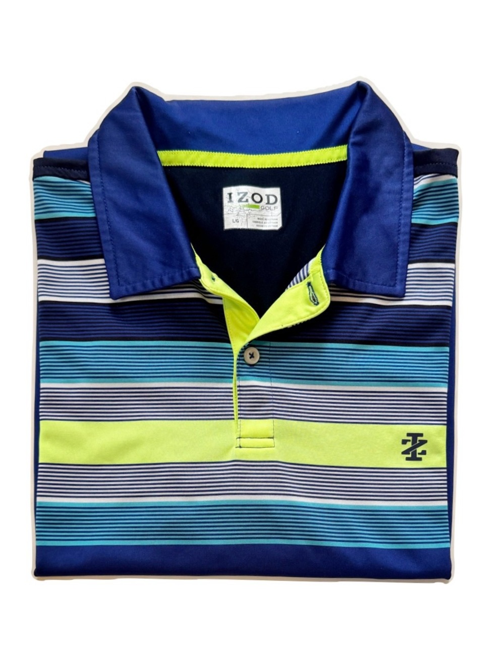Izod Top 3 for 15 SALE CLEARANCE Blue Striped Golf Shirt